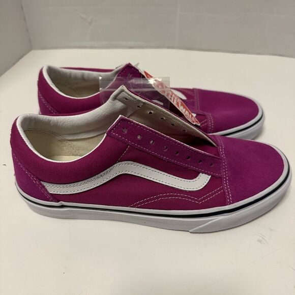 Vans Old Skool Skate Shoes Fuchsia Pink Purple Women’s size 9 NEW - Picture 3 of 16